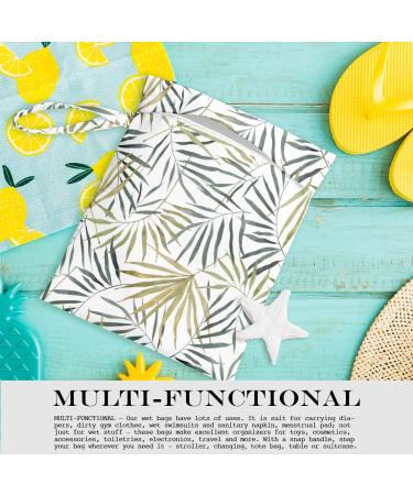 Waterproof Wet Dry Bag for Swimsuit Travel Beach Pool - Reusable Spring Leaves Design - Buy Online on GoSupps.com