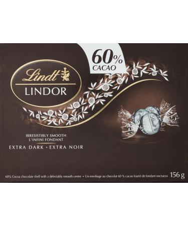 Lindt LINDOR 60% Cacao Dark Chocolate Truffles Gift Box 156-Gram Box Chocolate Gift Box Perfect for Gifting