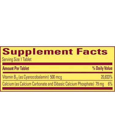 Nature Made Vitamin B12 500 mcg Tablets - 100 Ct Pack (1 x 100 Count) - Buy Online on GoSupps.com
