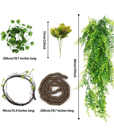 Shop Art Plant Hanging Terrarium Accessories | Quozio Artificial Plants for Reptiles - Ideal for Lizards Snakes & Iguanas - Buy Online on GoSupps.com