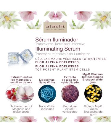 Atashi Firmness and Luminosity Serum High Efficiency Antifatter Illuminator Reduce stains Unifies tone Calm Rojeces Light texture Nanowhite liposomes Suitable for all types of skins 50 ml - Buy Online on GoSupps.com