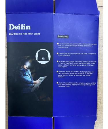 Deilin LED Hat with Light - Rechargeable USB Illuminated Outdoor Hat for Men & Women | Warm Winter Gift & Camping Gadget - Buy Online on GoSupps.com