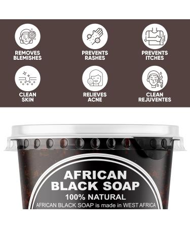 Raw African Black Soap Paste 32 oz - 100% Pure Natural Ghanaian Soap with Shea Butter for Acne Eczema Blackheads & Body Wash - Buy Online on GoSupps.com