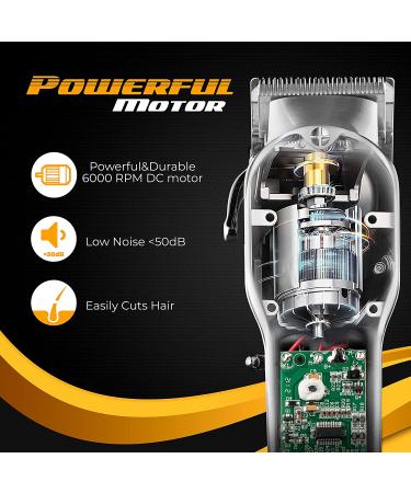 Fagaci Professional Cordless Hair Clippers for Men - Barber Cutting Kit in Gold - Buy Online on GoSupps.com