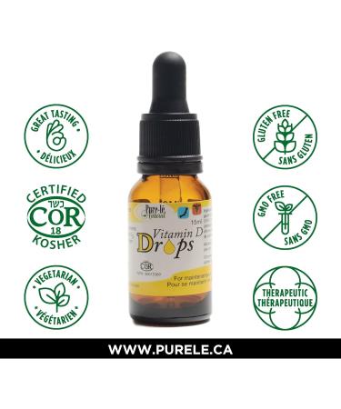 Vitamin D drops for teens adults and seniors - Non-GMO Gluten-free all Natural - 1000 IU 1 drop 100% Daily Value - Safe & Easy Concentration for Teens Adults as well as Seniors - 15 mL over 365 Doses! - Easy-to-Use neck dropper - No artificial Flavoring P - Buy Online on GoSupps.com