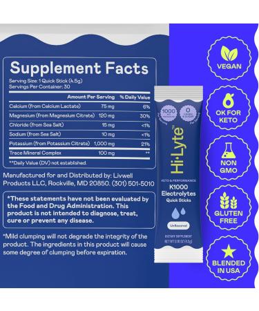 Hi-Lyte Hydration Bundle - Keto K1000 Unflavored Electrolyte Packets (30 Servings) Electrolyte Concentrate Liquid (48 Servings) - Buy Online on GoSupps.com