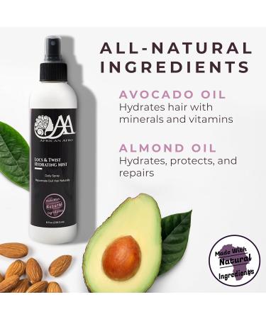 African Afro Locs and Twist Hydrating Hair Mist Refresher Hair Spray for Dreadlocks Twists and Braids All Natural Hair Moisturizer No Sulfate Cruelty-Free 8 Fl Oz - Buy Online on GoSupps.com