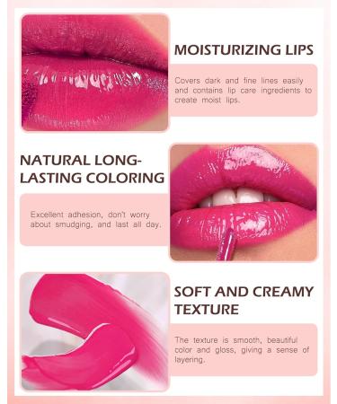 Moisturizing Lip Tint Stain | Velvet Water Lip Tint Liquid Lipstick | High Pigment Non-Sticky Gloss - Multi-use Lip & Cheek Tint 01# - All-Day Beauty - Buy Online on GoSupps.com