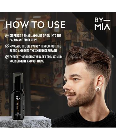 BY MIA Beard Oil Rejuvenation 60ml | Argan Oil Tea Tree Vitamin E | All Hair & Skin Types | Nourishes & Hydrates | Promotes Growth & Health | Gentle Formula - Buy Online on GoSupps.com