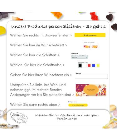 Your Naschbox | Sugar-Free Fruit Rubber Hearts | Personalizable 1kg XL Pack | Perfect Gift for All Occasions - Buy Online on GoSupps.com