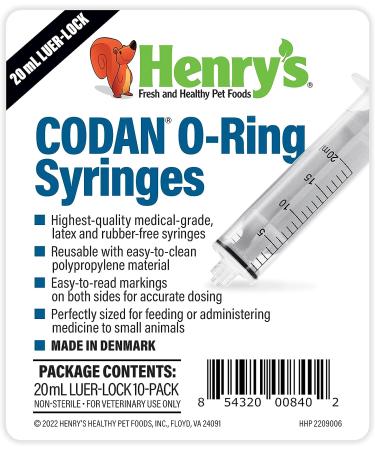 CODAN 20 mL Luer-Lock O-Ring Syringes (Pack of 10) - Buy Online - Buy Online on GoSupps.com
