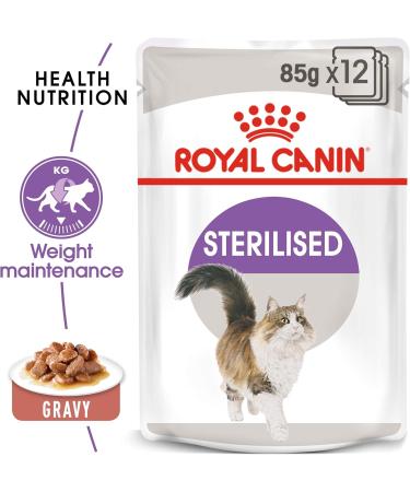 Royal Canin Sterilised Care in Gravy Adult Wet Cat Food 85g (Pack of 12) 1.02 kg (Pack of 1) - Buy Online on GoSupps.com