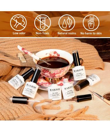 6-Piece Gel Nail Polish Set: Brown, Coffee, Wine Red, Burgundy, Nude, Purple, Pink, Champagne, Gold Glitter - Winter Colors | Soak Off, Salon-Quality, Ideal for Beginners & DIY Manicures - Buy Online on GoSupps.com