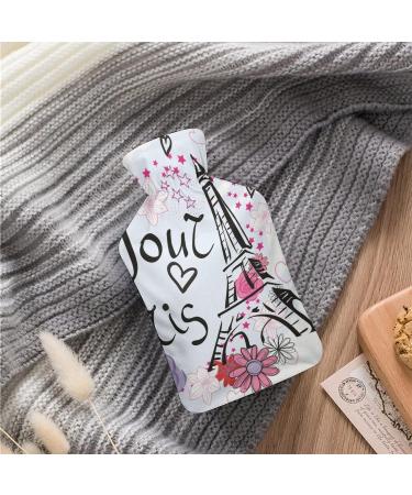Eiffel Tower Hot Water Bottle with Plush Cover - Hand Warmer for Adults & Kids | 26.5x15.3cm - International Shipping Available - Buy Online on GoSupps.com