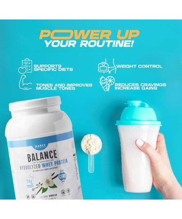 Hydrolyzed Whey Protein by MarceFitness - Vanilla Flavor 2 lb | Premium Quality Protein Supplement for Muscle Growth & Recovery - Buy Online on GoSupps.com