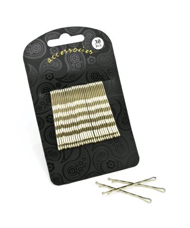 Womens 30 Piece Gold Colour Bobby Hair Pins 5cm