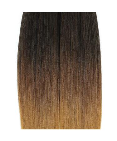 28'' Fayeta Ombre Pre Stretched Braiding Hair - 8 Pack Silky Color Blend Extensions - Kanekalon Synthetic Crochet Braids - Yaki Texture - 1b/30/27 - Buy Online on GoSupps.com