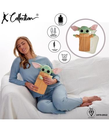 K Collection Green Alien 3D Novelty Hot Water Bottle with Plush Cover - Premium Natural Rubber HWB - Buy Online on GoSupps.com