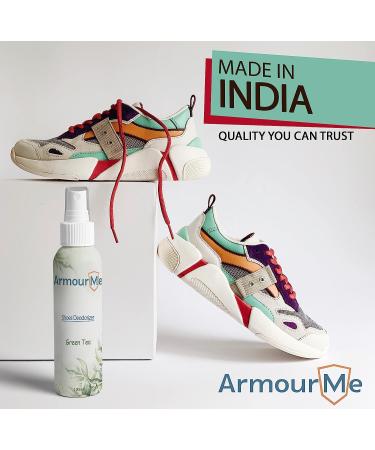 ArmourMe Shoe Spray - Green Tea Scent | Shoe Deodorizer & Smell Eliminator for Men & Women | Extra Strength Odor Eliminator for Shoes, Sandals, and Socks - Buy Online on GoSupps.com