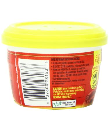 Hormel Microwaveable Cup Chili With Beans 7.38 Oz (Pack of 12) - Convenient & Flavorful - Buy Online on GoSupps.com
