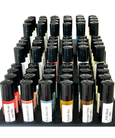 50 pc Wholesale Items for Resale - Perfume Bulk Mini Sample Fragrance Oils for Spa Salon Barber Shop Boutique Retail Business Supplies Roll on Fragrance Body Oil (Men's Mix)