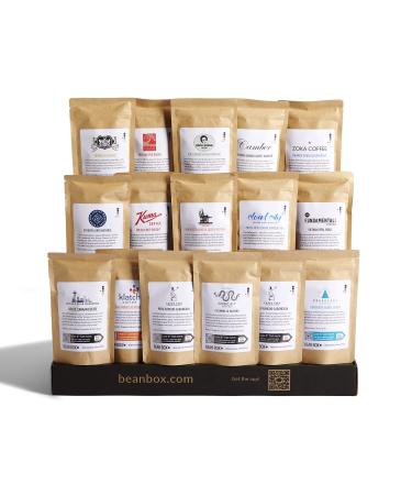 Bean Box World Coffee Tour | Specialty Coffee Gift Basket | Gourmet Coffee Gift Set | Coffee Gifts for Women and Men | Birthday Gifts for Her | Care Package | Whole Bean Coffee | 16 Piece Variety Set