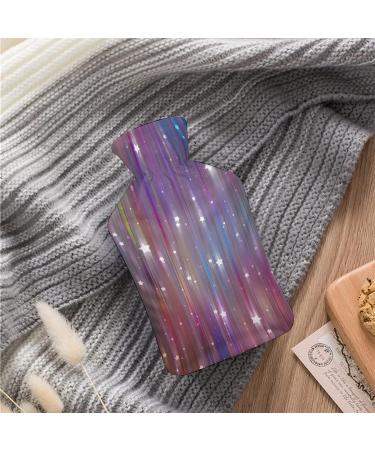 Color Glitter Hot Water Bottle with Plush Cover - Hand Warmer for Adults & Kids | 26.5x15.3cm - International Shipping Available - Buy Online on GoSupps.com