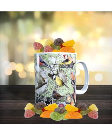 British Garden Birds Personalised Mug with Choice of Sweets Gift - Buy Online on GoSupps.com