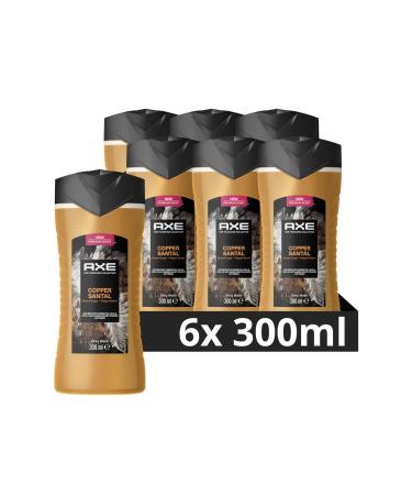 Unilever Benelux AX Fine Fragrance Collection Copper Santal Shower gel for 12 hours of freshness with the scent of luxurious perfume 6 x 300 ml Value pack
