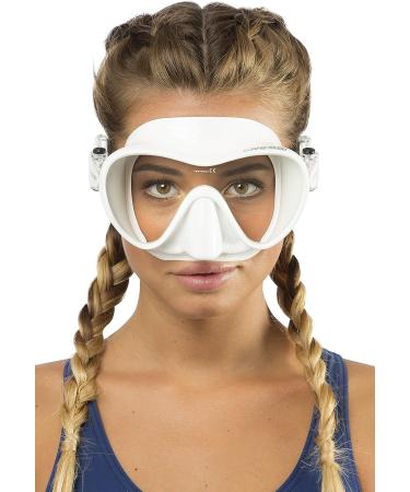 Cressi Scuba Diving Snorkeling Kit - Freediving Mask Dry Snorkel - Frameless Supernova Dry Set | White, One Size - Buy Online on GoSupps.com