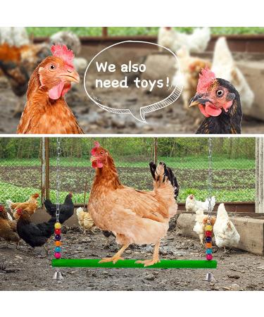 Woiworco Chicken Coop Accessories: 7 Pack Chicken Toys - Xylophone, Swing, Mirror, Pecking, Vegetable Feeder & More - Buy Online on GoSupps.com