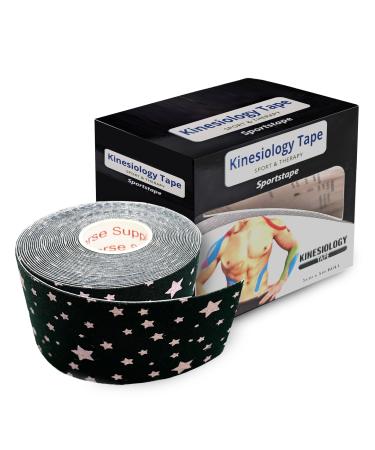 Prairie Horse Supply - Kinesiology Tape - Enhanced Support Breathable & Moisture-Resistant - Latex-Free for Sensitive Skin - Customizable Ideal for Athletes & Fitness Enthusiasts - Stars 2"x16.4ft