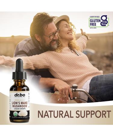 Lions Mane Mushroom Supplement Drops - Organic Lion's Mane Mushroom Liquid Tincture for Focus Fog Brain Health Supplements - Vegan Herbal Nervine Nootropic Organic Lions Liquid Supplement Extract 1oz - Buy Online on GoSupps.com