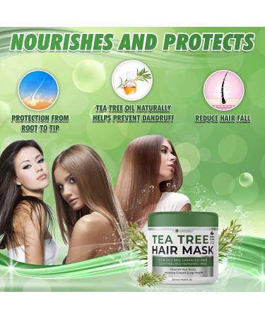 Tea Tree Oil Hair Mask for Dry Damaged Hair - Intense Hydration and Protein Repair - Buy Online on GoSupps.com