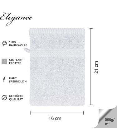 Class Home Collection Washing Gloves - 4-Pack White Cotton Washcloth Set | 16x21 cm | 500 g/m | Premium Quality for Home Use - Buy Online on GoSupps.com
