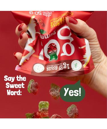 GoGummy Low Sugar (1g) Gummy Bears by Jimmy Sevigny | Cherry Sour Fruity Gummies | High Fiber No Sugar Alcohols Gluten Free | Pack of 12 x 50g Bags - Buy Online on GoSupps.com