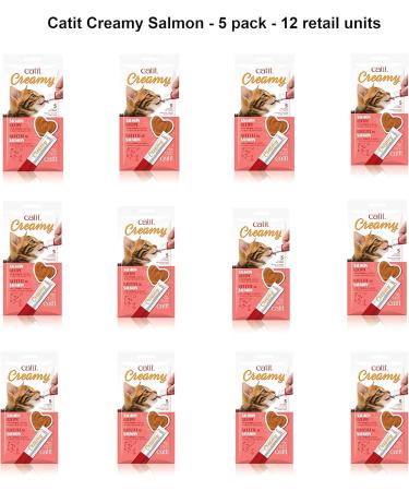 Catit Creamy Lickable Cat Treats Salmon 5 x 15 g Pack of 12 Retail Units Cat Treats Lickable Healthy Cat Treats Cat Treats Healthy Kitten Treats Cat Snacks Cat Lickable Treat Cats Cat Treat - Buy Online on GoSupps.com