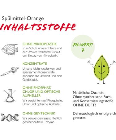 Clear Detergent 500ml | Eco-Friendly Concentrate with Orange Fragrance | Vegan & Dye-Free for Bright Clean Dishes - Buy Online on GoSupps.com
