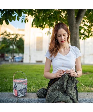 Coopay Small Yarn Storage Bag Mini Knitting Bag Yarns Drum Case for Carry Yarn Ball Crochet Kits Knitting Supplies and Sewing Accessories for Beginner Crocheter and Crafter Blue - Buy Online on GoSupps.com