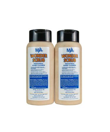M/A Wonder Scrub - Industrial Strength Mechanic Hand Cleaner - All Natural Walnut Shell Soap - Tough on Grease Dirt Oil and Paint (2 bottles 400ml) 400ml Bottle (2 pack)