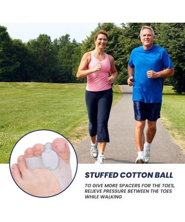 Toe Separators for Overlapping Toes - Pain Relief for Hammertoe & Bunions | Silicone Toe Spacers & Cushioning for Men & Women - Buy Online on GoSupps.com