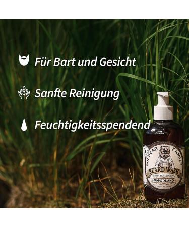 MR Bear Family Natural Beard Shampoo for Men 250ml - Woodland | Moisturizing 2-in-1 Bar Soap & Beard Conditioner - Buy Online on GoSupps.com