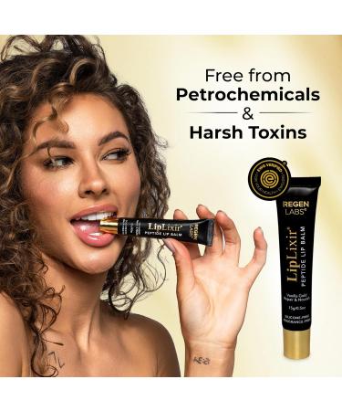 LipLixir Non Toxic Peptide Lip Balm EWG VERIFIED All-Natural Ultra-Clean Hydrating Doctor Approved Lip Gloss Fragrance-Free with Shea Cocoa & Coconut Oil (Reformulated Thicker Formula) - Buy Online on GoSupps.com