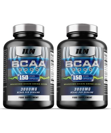 BCAA 3000mg - 2:1:1 BCAA Capsules - BCAAs (300 Capsules) - 3000mg BCAAs per Serving - BCAA Amino Acids - 60 Servings - Suitable for Vegans & Vegetarians 300 count (Pack of 1)