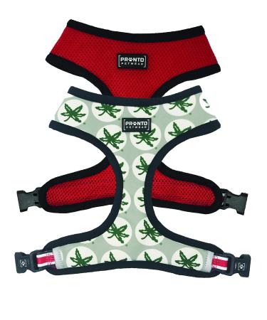 Pronto Petwear Ohio State | Buckeyes Football Stripe Reversible Pet Harness Small