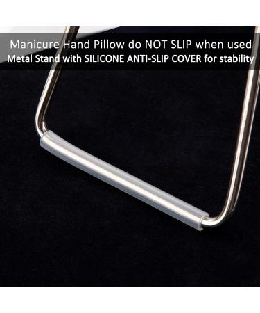 Nail Hand Pillow Pad White Nail Arm Rest Cushion Stand Waterproof Wear-Resistant Microfiber Manicure Tool with Bracket for Salon Technician Use - Buy Online on GoSupps.com