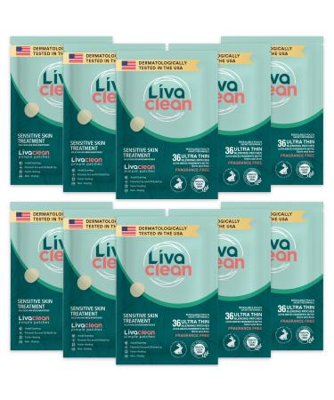 LivaClean (360 Count 10 Pack) Hydrocolloid T.Tree Patches Overnight Gunk Catcher Gunk Absorbing Cover Hydrocolloid Patches Hydrocolloid Absorbing Hydrocolloid Patch