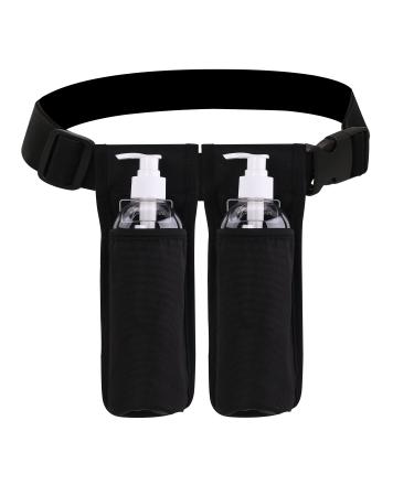 Massage Bottle Bag Massage Therapist Holster Massage Lotion Holster Massage Oil Holster(Db1KD-Black)
