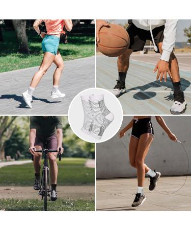 ZFSOCK Plantar Fasciitis Support Socks - Ankle Brace Compression Foot Sleeve for Pain Relief - 4 Pairs XXL Black+White - Buy Online on GoSupps.com