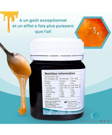 ManukaMed Manuka honey from New Zealand 100% pure with a certified content of methylglyoxal Natural product Manuka honey 250 g (MGO+100) - Buy Online on GoSupps.com